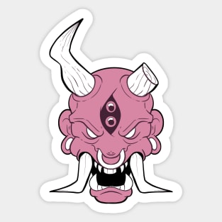 Pink Oni Sticker